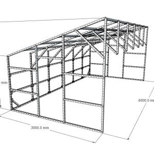 Vienšlaitis šiltnamis 3000x6000