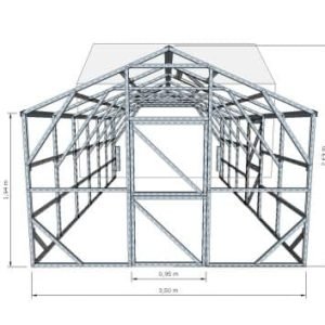 Dvišlaitis šiltnamis 3500×6480