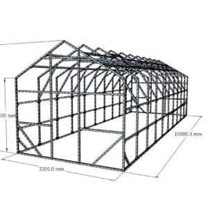 Dvišlaitis šiltnamis (330x1000 cm)